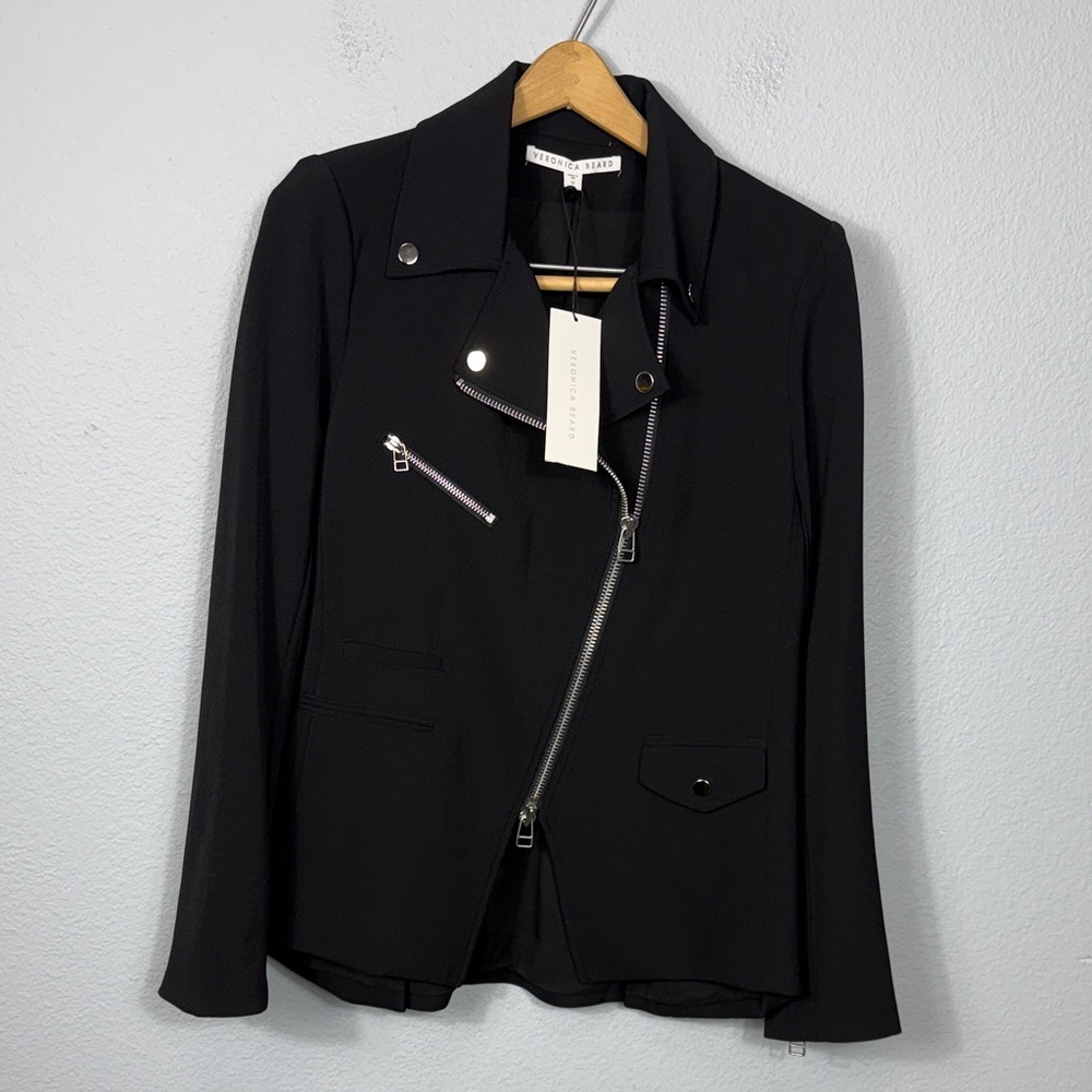 NWT Veronica Beard Hadley Scuba Moto Dickey Jacket Blazer